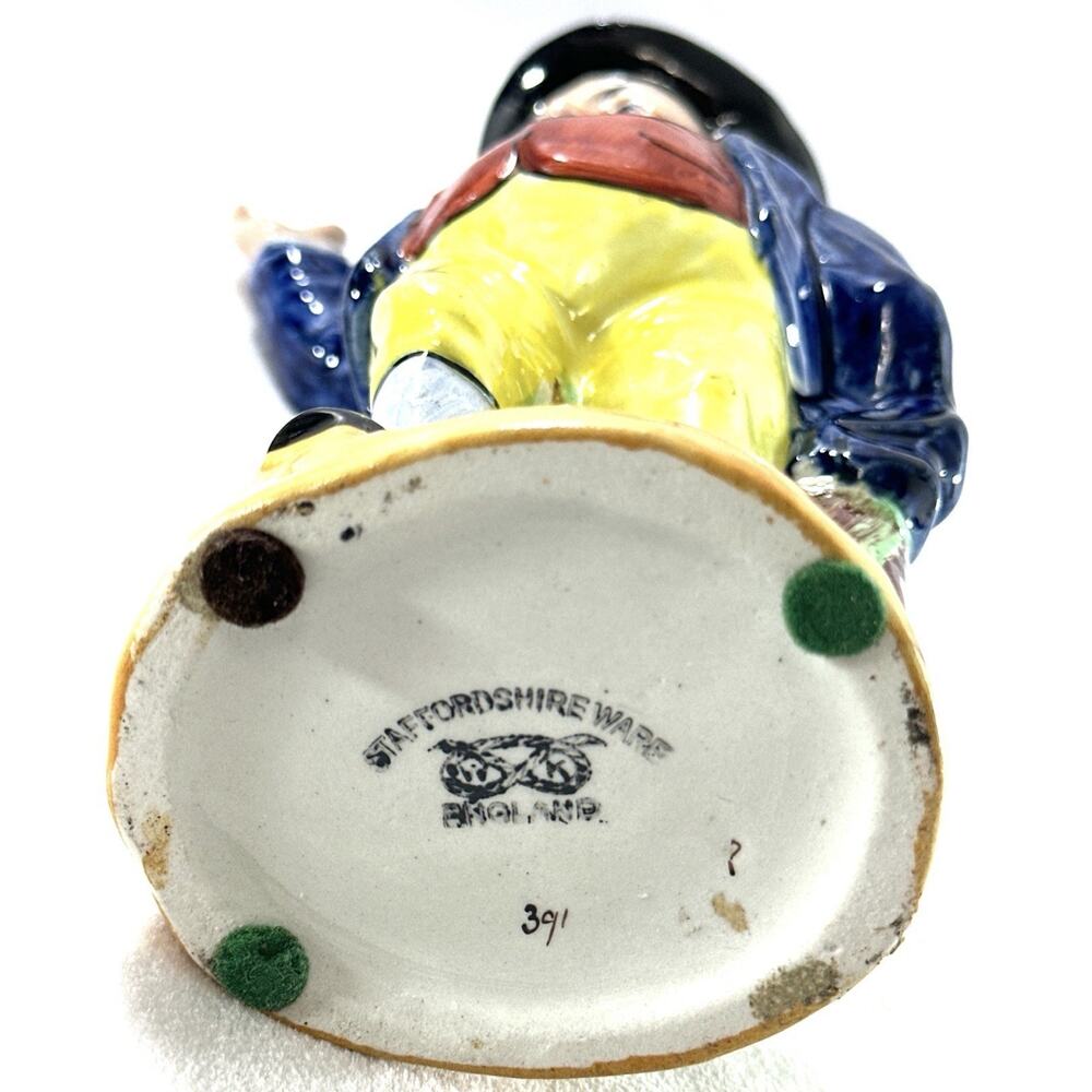 Antique Staffordshire Ware Mr. Pickwick Tall & Skinny Mug 7.25” Tall England - Picture 9 of 9